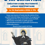 Au sanctuaire: année test – création fraternité laïque Montfortaine
