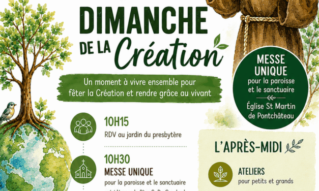 Dimanche 4 octobre – Dimanche de la création et 800 ans de la mort de St François d&rsquo;Assise