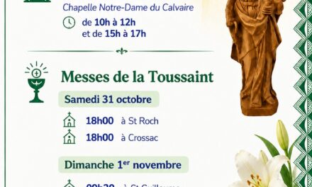 Les horaires des célébrations pour la fête de la Toussaint